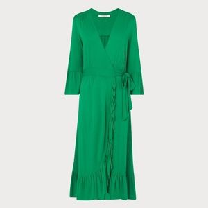 LK Bennett Vika Green Wrap Dress
